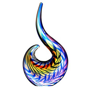 Luxury Lane Hand Blown Abstract Sommerso Art Glass Sculpture