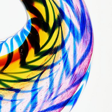 Luxury Lane Hand Blown Abstract Sommerso Art Glass Sculpture