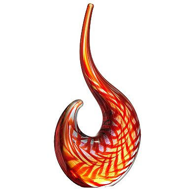 Luxury Lane Hand Blown Abstract Sommerso Art Glass Sculpture