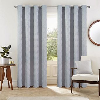 Jansen Rubber Backing Blackout Grommet Darkening Polyster Windows Curtain Panel