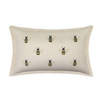 Sonoma Goods For Life® Bees Fringe 12 x 20 Decorative Pillow