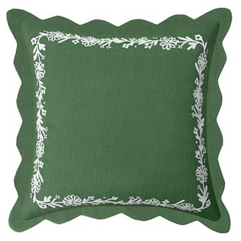 Sonoma Goods For Life® Scallop Floral Embroidery Throw Pillow 18-Inch