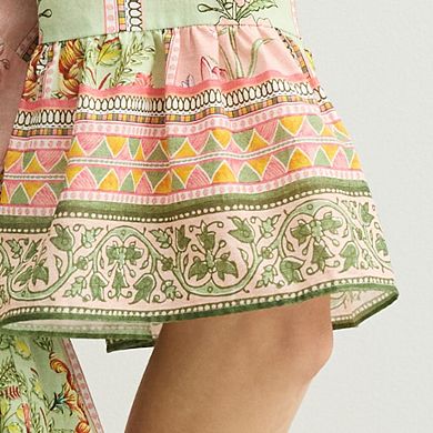 Women's Farmers Market Bell Sleeve Belted Mini Dress