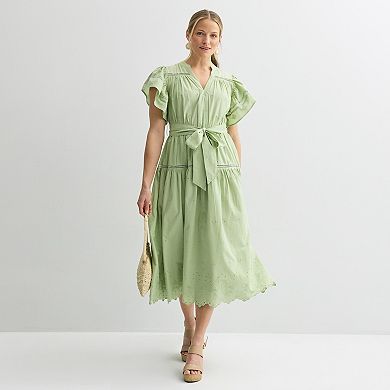 Women's Farmers Market Flutter Sleeve Maxi Dress