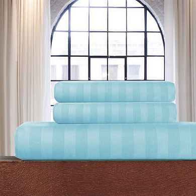 Elegant Comfort 3-Piece Stripe Duvet Cover Set - Dobby Stripe Printed Pattern
