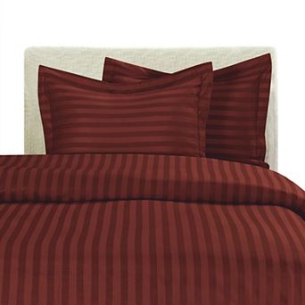 Elegant Comfort 3 pc Stripe Duvet Cover Set - Dobby Stripe Printed Pattern