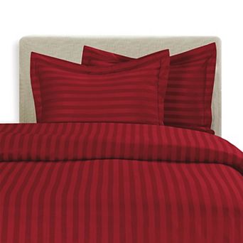 Elegant Comfort 3 pc Stripe Duvet Cover Set - Dobby Stripe Printed Pattern