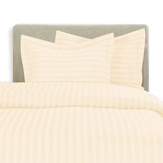 Elegant Comfort 3 pc Stripe Duvet Cover Set - Dobby Stripe Printed Pattern