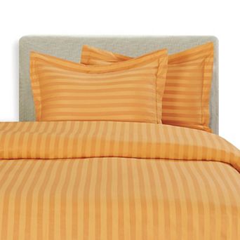 Elegant Comfort 3 pc Stripe Duvet Cover Set - Dobby Stripe Printed Pattern