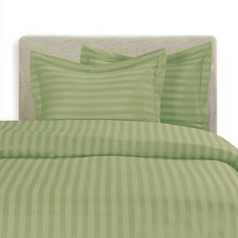 Elegant Comfort 3 pc Stripe Duvet Cover Set - Dobby Stripe Printed Pattern