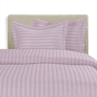 Elegant Comfort 3 pc Stripe Duvet Cover Set - Dobby Stripe Printed Pattern