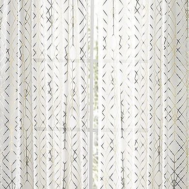 100% Polyester Deco Crushed Taffeta Rod Pocket Sheer Tailored Panel