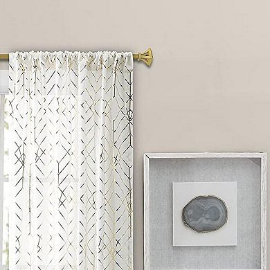 100% Polyester Deco Crushed Taffeta Rod Pocket Sheer Tailored Panel