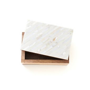 Chandani Moonbeams Treasure Box - Bone, Mother of Pearl