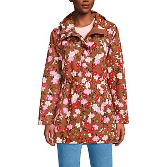 Women's Lands' End Floral Print Squall Raincoat