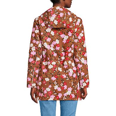 Women's Lands' End Floral Print Squall Raincoat