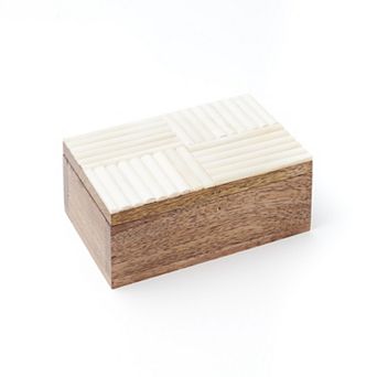 Vaishali Treasure Box - Carved Bone, Wood
