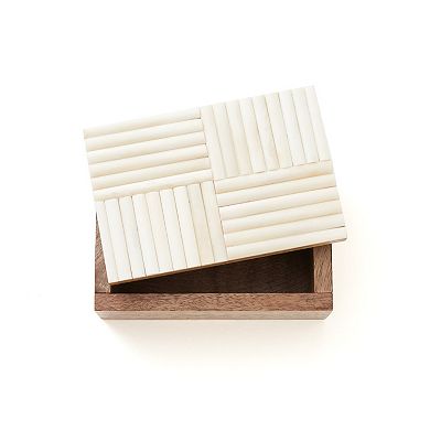 Vaishali Treasure Box - Carved Bone, Wood