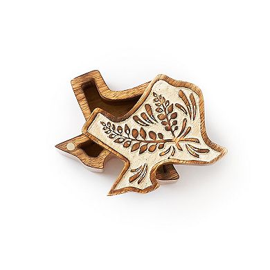 Texas Bluebonnet Keepsake Box - Hand Carved State Flower Swivel Lid