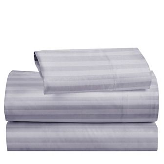 California Design Den Cooling 500 Thread Count Deep Pocket Striped Sheet Set - 100% Cotton Sateen