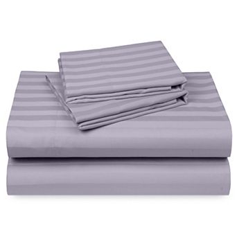 California Design Den 500 Thread Count Deep Pocket Striped Sheet Set - 100% Cotton Sateen