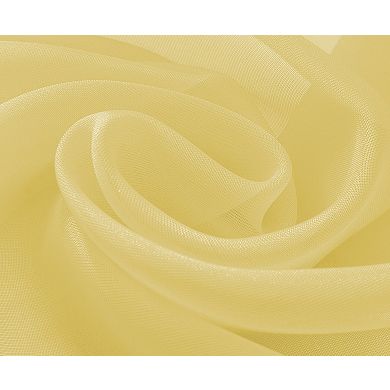 100% Polyester Celine Sheer Rod Pocket Curtain Panel Pair
