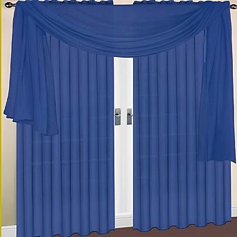 100% Polyester Celine Sheer Rod Pocket Top Curtain Panel in Multi-Colors