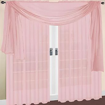 100% Polyester Celine Sheer Rod Pocket Top Curtain Panel in Multi-Colors