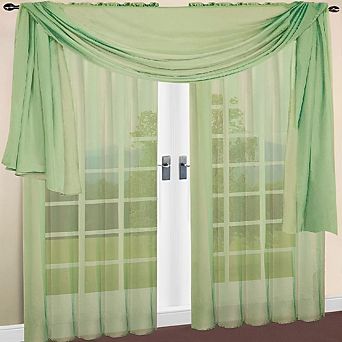 100% Polyester Celine Sheer Rod Pocket Top Curtain Panel in Multi-Colors