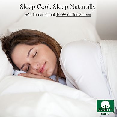 California Design Den Luxury 600 Thread Count Deep Pocket Printed Sheet Set - 100% Cotton Sateen