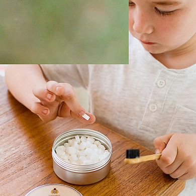 100 Dentos Toothpaste Tablets, Fluoride Free For Kids Adults, Chewable, Spearmint