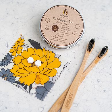 100 Dentos Toothpaste Tablets, Fluoride Free For Kids Adults, Chewable, Spearmint