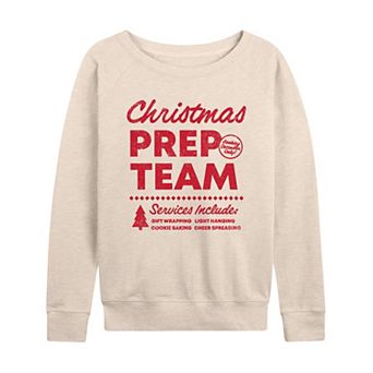 Women's Christmas Prep Team French Terry Long Sleeve Christmas Graphic Tee