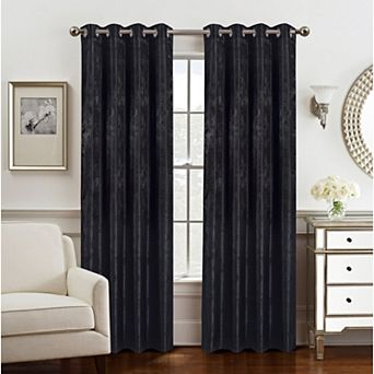 Roxy Two Tone Noise Reduction Jacquard Windows Curtain Grommet Panel