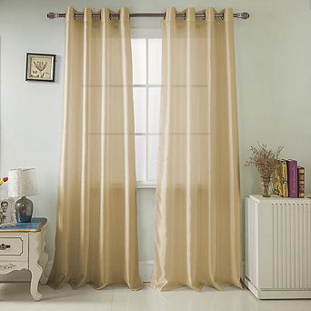 100% Polyester Faux-Silk Nikki Premium Rod Pocket Multi Colors Curtain Panel