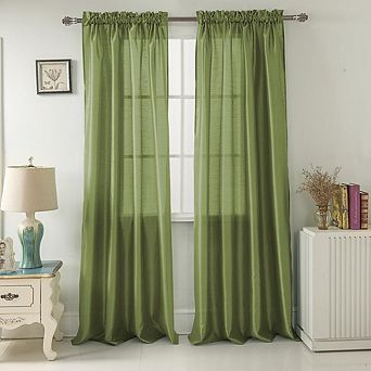 100% Polyester Faux-Silk Nikki Premium Rod Pocket Multi Colors Curtain Panel