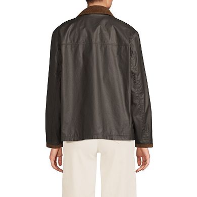 Women's Lands' End Waxed Cotton Barn Jacket