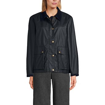 Women's Lands' End Waxed Cotton Barn Jacket