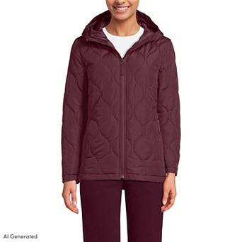 Petite Lands' End FeatherFree Onion Quilted Insulated Jacket