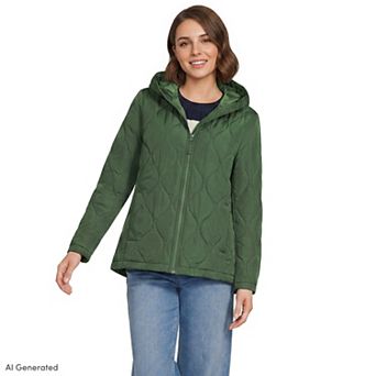 Women's Lands' End FeatherFree Onion Quilted Insulated Jacket