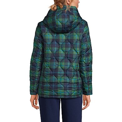 Petite Lands' End Print FeatherFree Onion Quilted Insulated Jacket