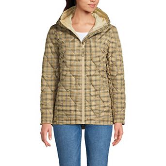 Petite Lands' End Print FeatherFree Onion Quilted Insulated Jacket