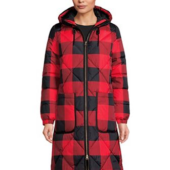 Women's Lands' End FeatherFree Diamond Quilted Maxi Insulated Coat