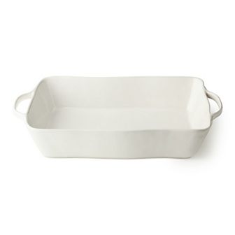 Certified International Linen Cream Rectangular Baker