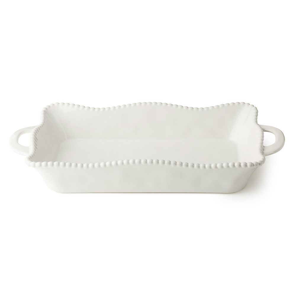 Perlette Cream Rectangular Baker - MEDIUM