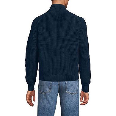 Men's Lands' End Long Sleeve Drifter Full Zip Cardigan Sweater