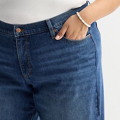 Plus Size Sonoma Goods For Life® Mid Rise Relaxed Boyfriend Jeans