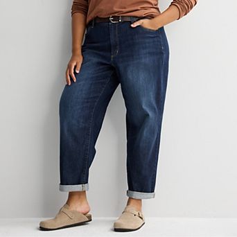 Plus Size Sonoma Goods For Life® Mid Rise Relaxed Boyfriend Jeans