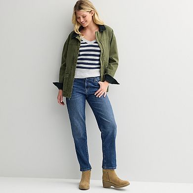 Petite Sonoma Goods For Life® Mid Rise Relaxed Boyfriend Jeans