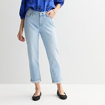 Petite Sonoma Goods For Life® Mid Rise Relaxed Boyfriend Jeans